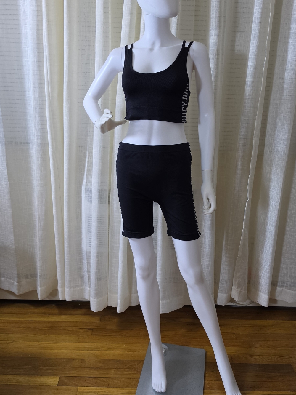 Juicy Couture Black Athletic Bike Shorts